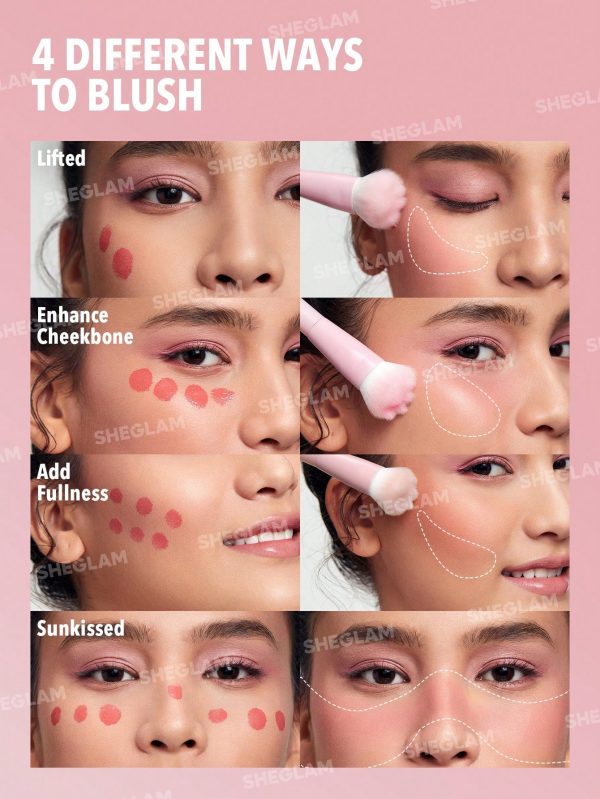 براش رژگونه پنجه گربه ای شیگلم مدل Color Bloom Liquid Blush Brush - Image 2