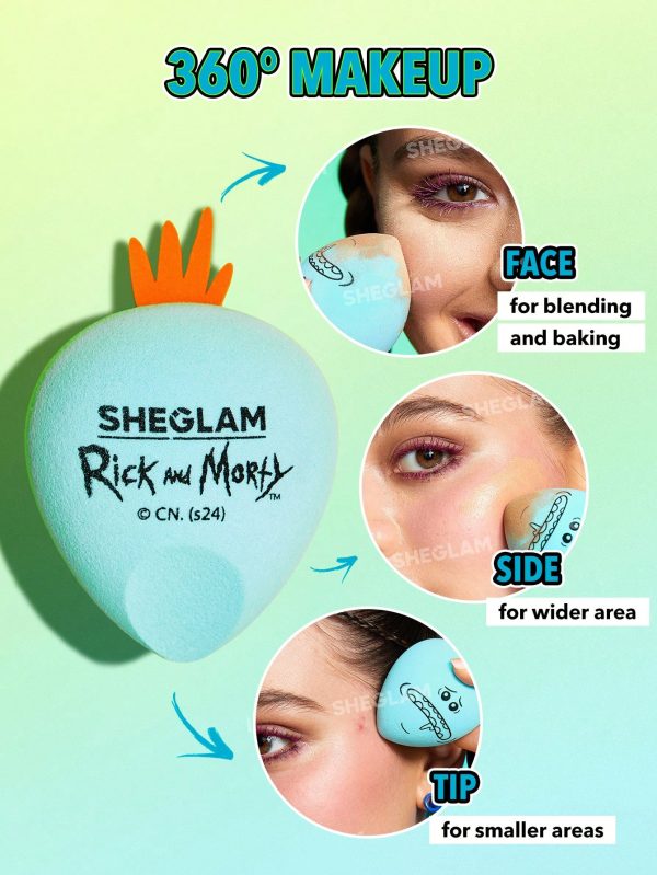 پد اسفنج ریک اند مورتی شیگلم مدل Rick and Morty X SHEGLAM Mr. Meeseeks Beauty Sponge - Image 4