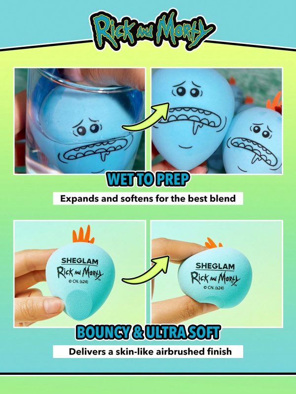 پد اسفنج ریک اند مورتی شیگلم مدل Rick and Morty X SHEGLAM Mr. Meeseeks Beauty Sponge - Image 6