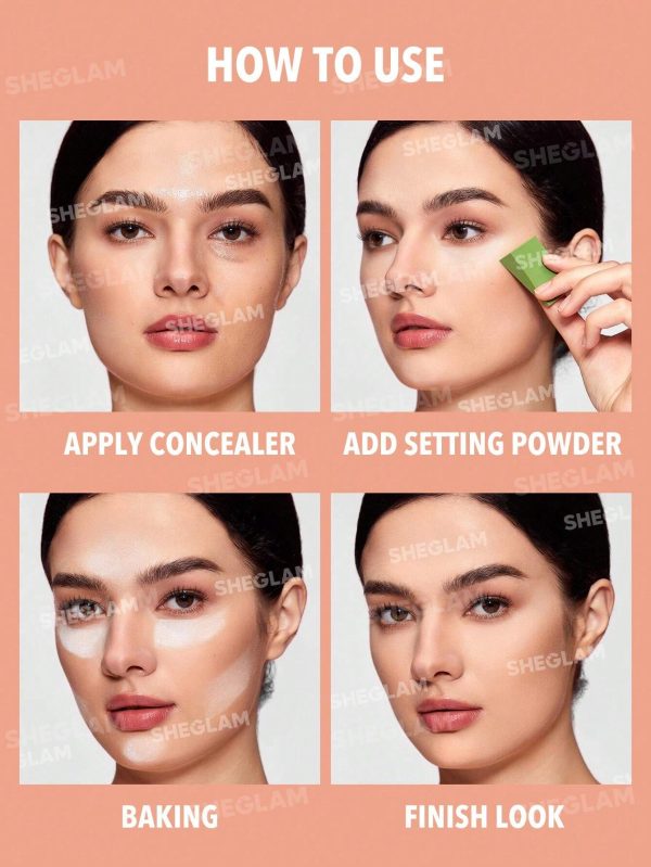 پودر فیکس دو طبقه شیگلم (دو کاره صورت و زیر چشم) مدل  Insta-Ready Face & Under Eye Setting Powder Duo - Image 12