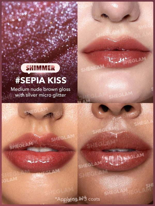 بالم لب حجم دهنده پلامپر شاین دار شیگلم مدل Pout-Perfect Shimmer Lip Plumper - Image 8