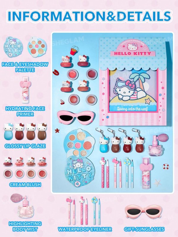 پک هلو کیتی شیگلم(ست- کالکشن) مدل:Hello Kitty｜SHEGLAM Full Collection Set - Image 2