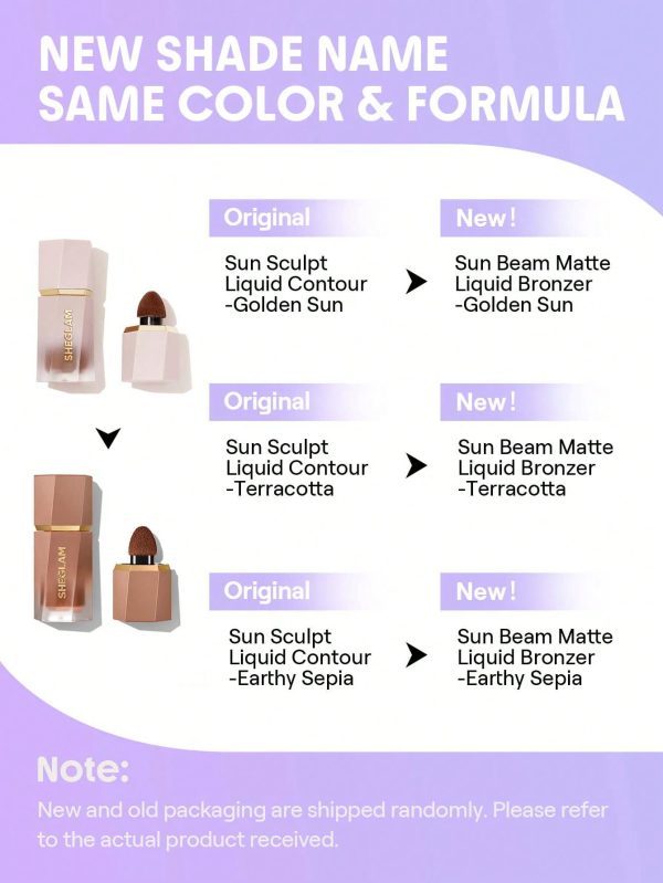 کانتور مایع شیگلم مدل Sun Sculpt Liquid Contour-Sun Beam Matte Liquid Bronzer - Image 5