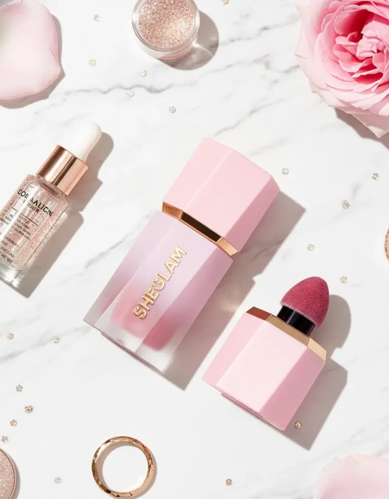 رژگونه مایع شیگلم روی میز