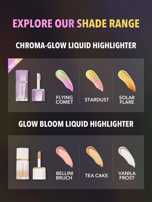 هایلایتر مایع کروم شیگلم مدل Chroma-Glow Bloom Liquid Highlighter - Image 10