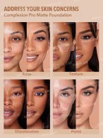 نتیجه استفاده از کرم پودر فول کاور و مات شیگلم روی پوست چرب با ظاهری صاف، یکدست و بدون منافذ روی رنگ پوست های مختلف