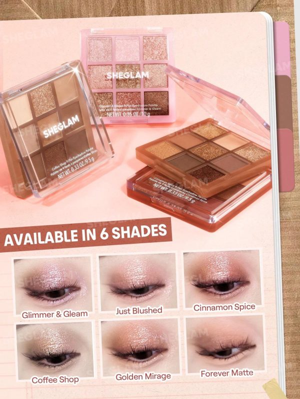 پالت سایه چشم ۹ رنگ مدل Coffee Shop - Image 5