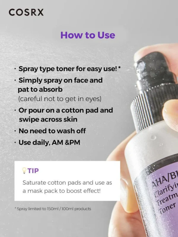 اسپری تونر AHA و BHA کوزارکس