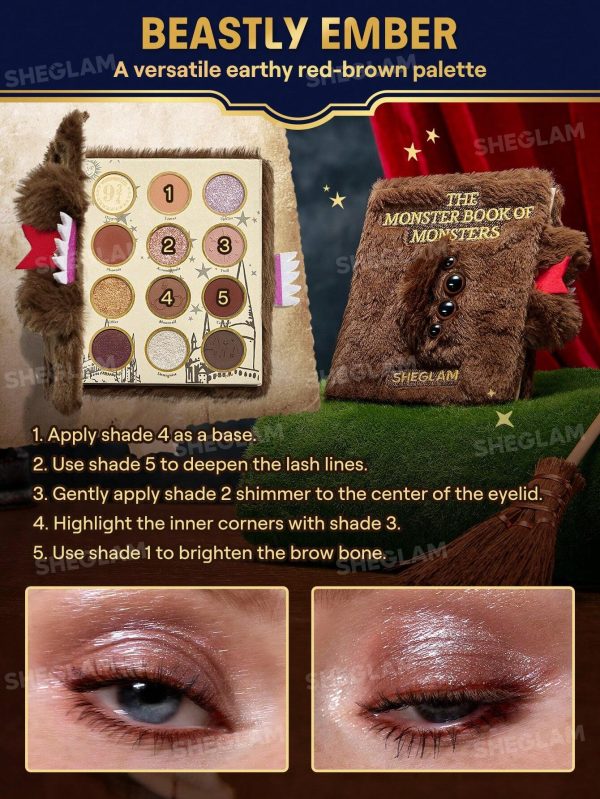 پالت سایه چشم کتاب هیولاها شیگلم کالکشن هری پاتر Harry Potter™ X SHEGLAM Monster Book of Monsters Palette - Image 7