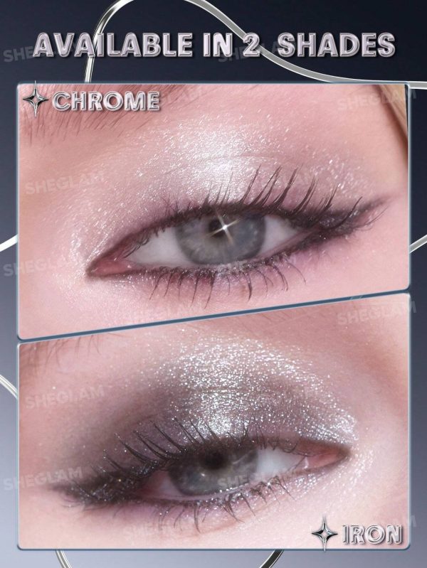 آرایش کامل با پک آرایشی لوسترا شیگلم با جلوه براق و مدرن سایه چشم کرومی شیگلم با جلوه نقره‌ای و متالیک
