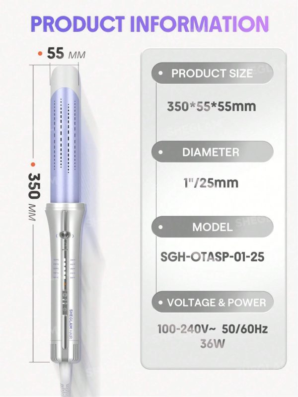 مشخصات فنی فر کننده اتوماتیک شیگلم Airflow Styler Pro 25 میلی متر مدل SGH-OTASP-01-25