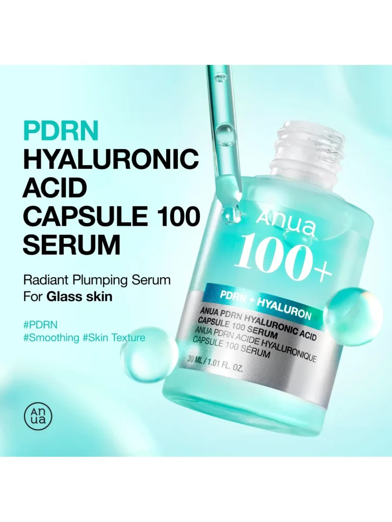 سرم کپسولی PDRN و هیالورونیک اسید آنوا مدل Capsule 100، حجم ۳۰ میل